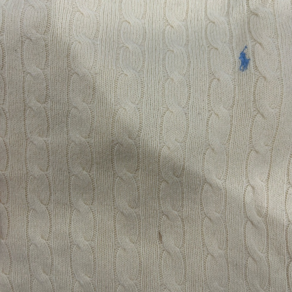 Ralph Lauren Women's Yellow Wool Cable Knit Sweater - Picture 3 of 3